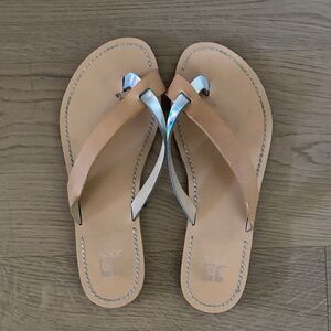 Joe's Jeans Tan and Silver Women's Sandals